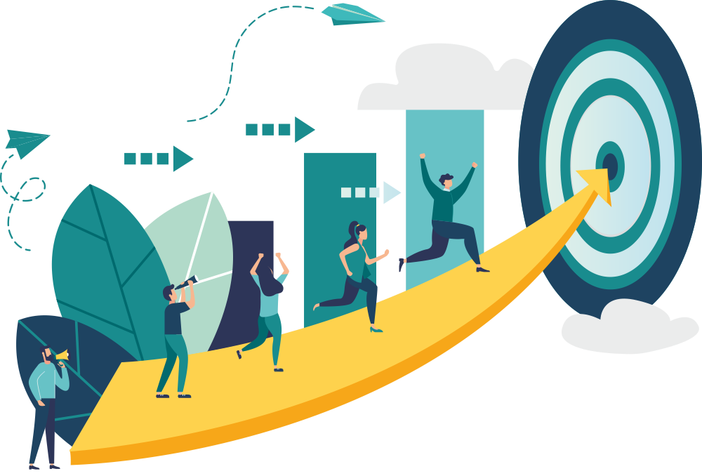 Folyamatos motiváció - céltábla felé haladás